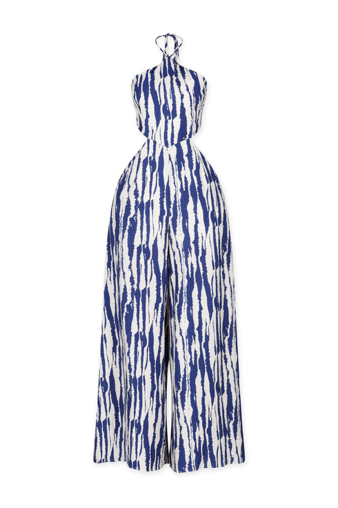 Whispering Breeze Chiffon Halter Jumpsuit