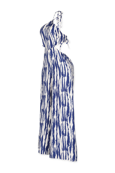 Whispering Breeze Chiffon Halter Jumpsuit