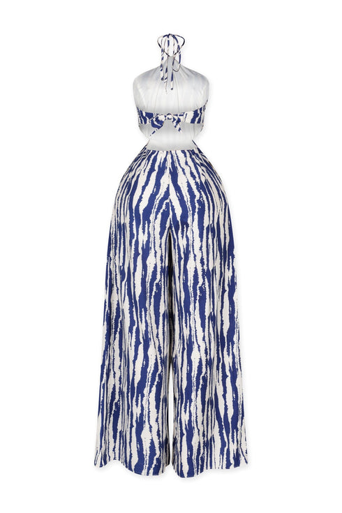 Whispering Breeze Chiffon Halter Jumpsuit