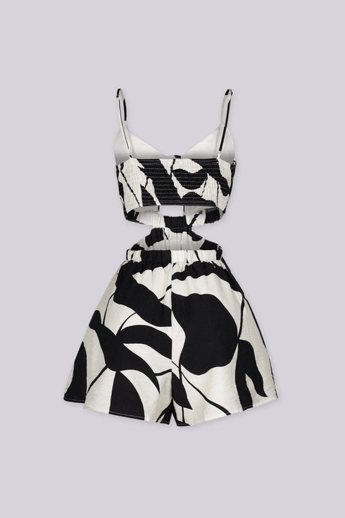 Ink Storm Cutout Romper