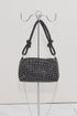 Silver Rhinestone Evening Top Handle Bag