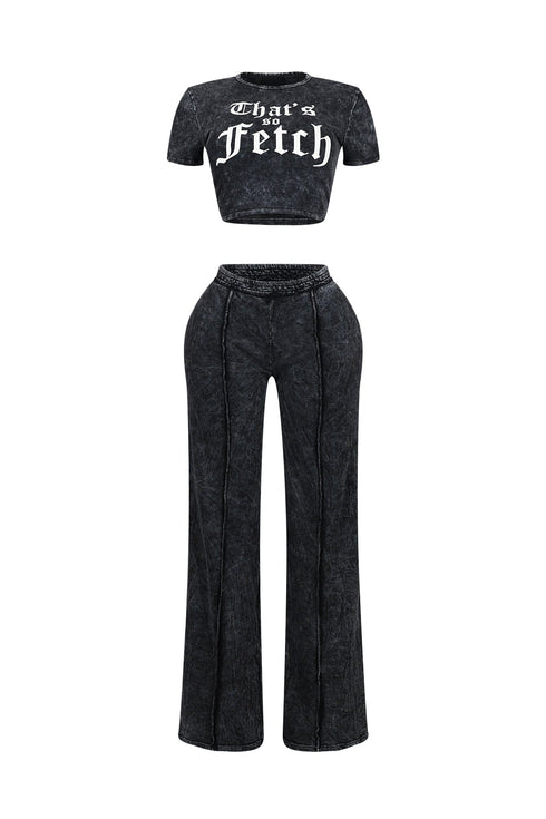 That's So Fetch Mineral Washed Top & Pants SET