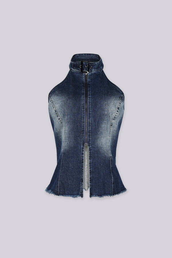 Denver Buckle Denim Top