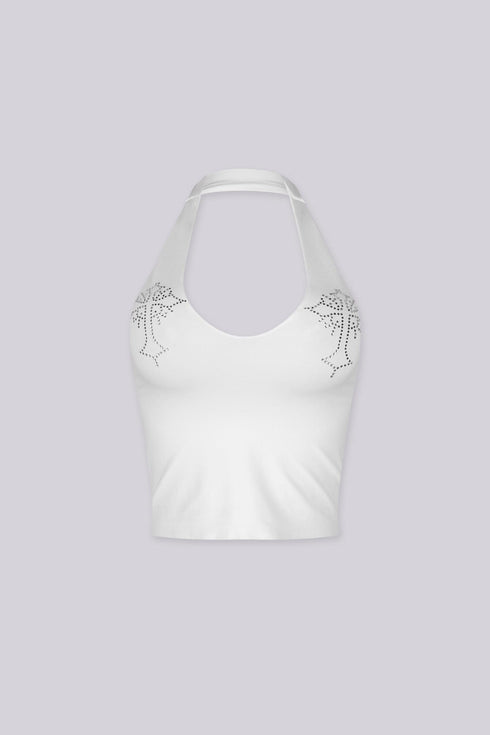 Discoketa Cross Halter Top