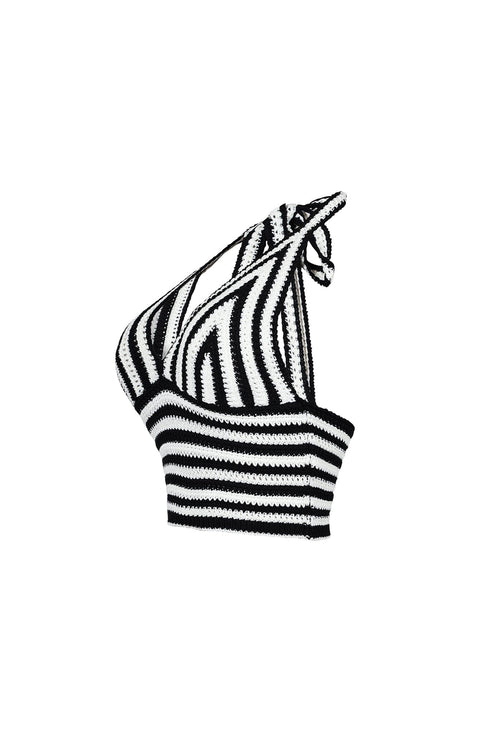 Yolanda Crochet Knit Halter Top