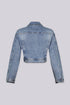 Mimmi Rhinestone Cropped Denim Jacket