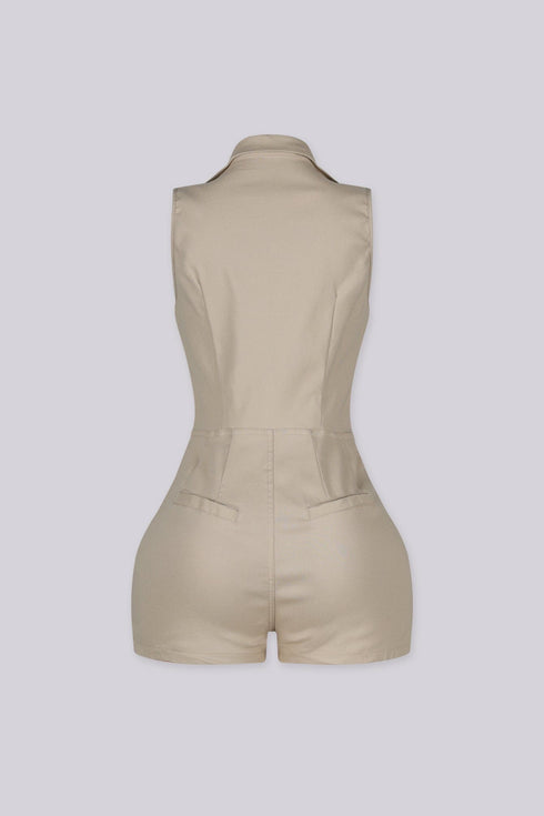 Orena Cargo Zip Up Romper