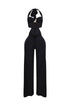 Equinox Cutout Halter Jumpsuit with Metal Trim