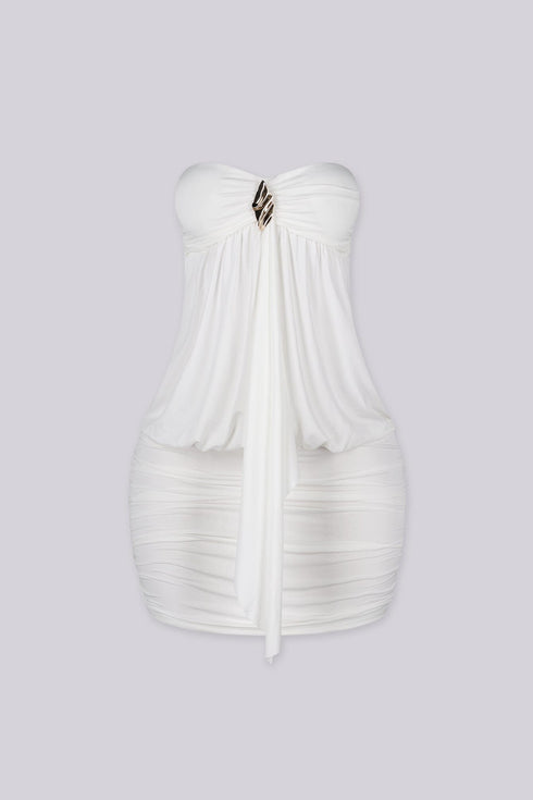 Blackhole Drape Mini Dress
