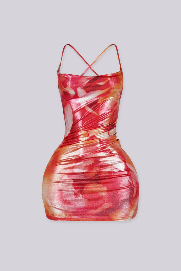 Sunset Melt X-Back Mini Dress