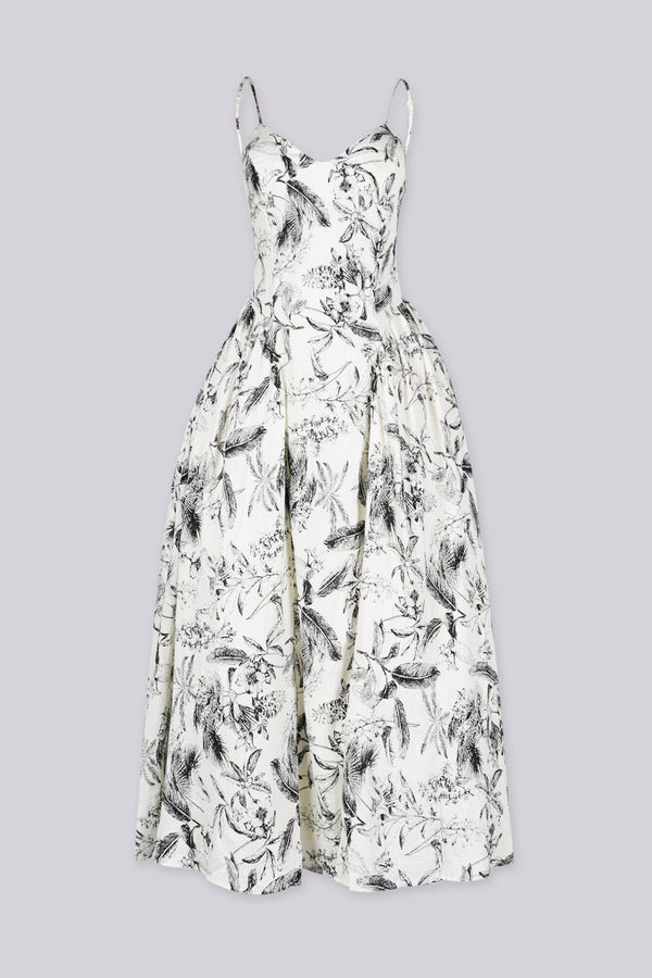 Misty Sand Midi Dress