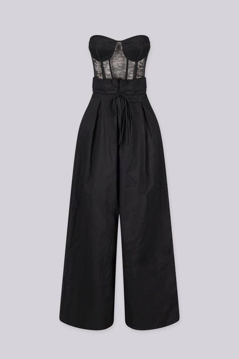 Orla Sheer Lace Corset Jumpsuit