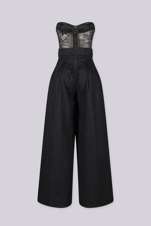 Orla Sheer Lace Corset Jumpsuit