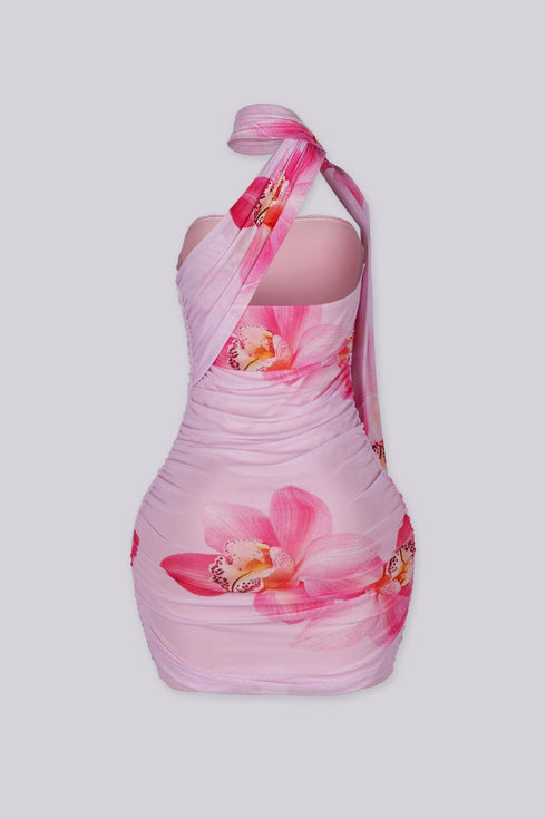 Yuki Scarf Drape Mini Dress