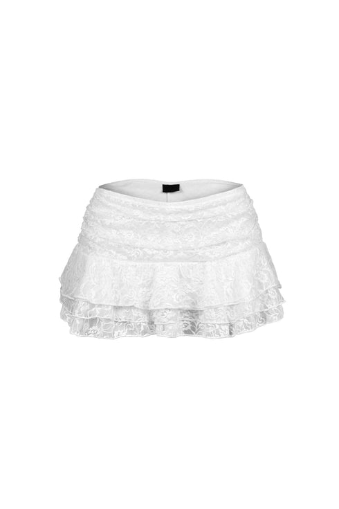 Girls Aesthetic Floral Lace Mini Skirt