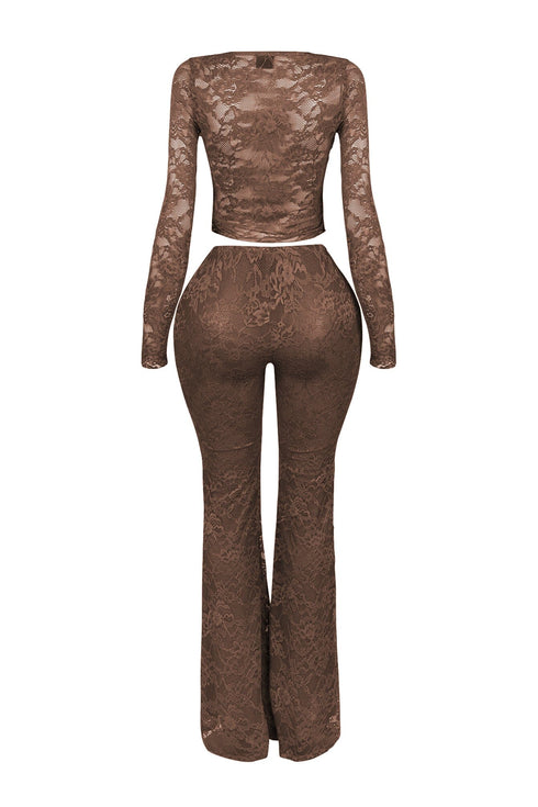 Everly Lace Top & Wide Pants SET