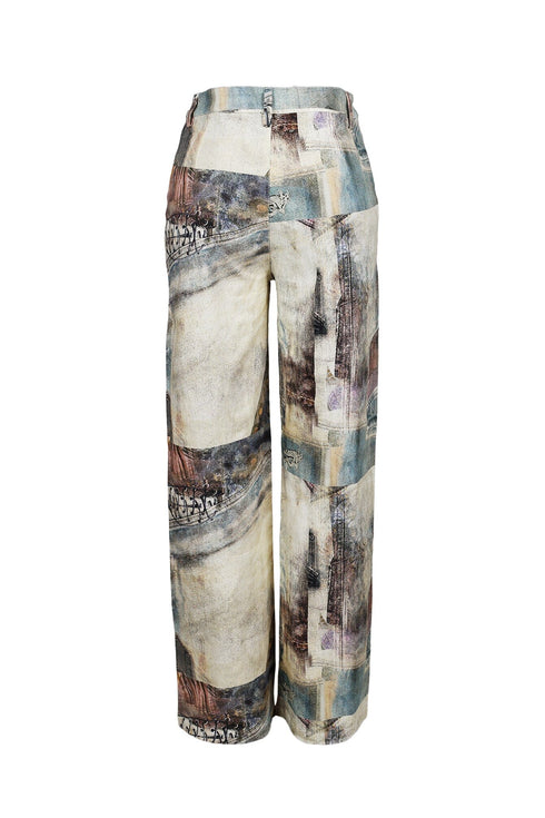 Frevia Print Baggy Fit Denim Jeans