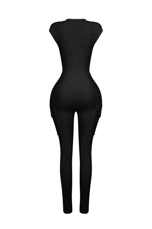 Alara Waist Cutout Pocket Jumpsuit