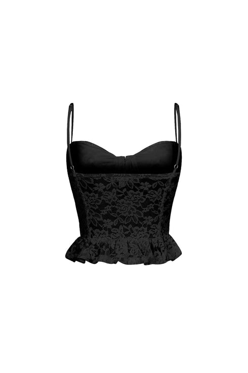 Lace Whisper Hook & Eye Bralette Top