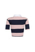 Soft Touch Striped Collared Crop Top