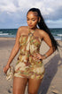 Liona Draped Halter Mini Dress