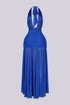 Temptress Ruched Halter Maxi Dress