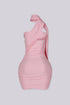 Velia Scarf Ruched Mini Dress