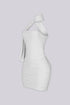 Velia Scarf Ruched Mini Dress