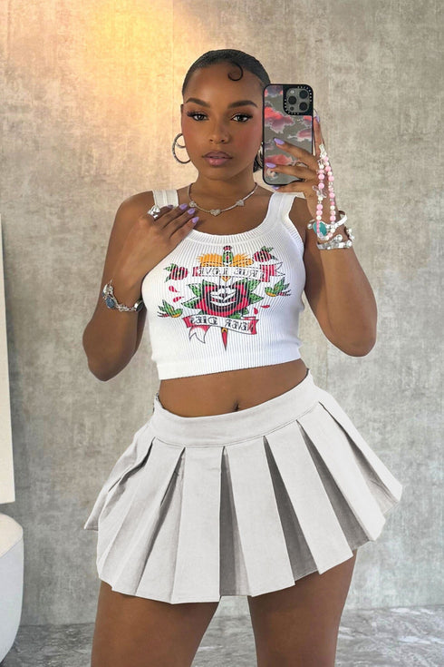Skyler Pleated Micro Mini Skirt