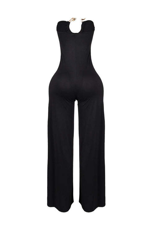 Charmer Strapless Snake Jumpsuit