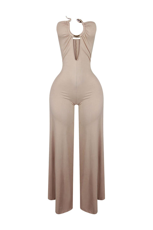 Charmer Strapless Snake Jumpsuit