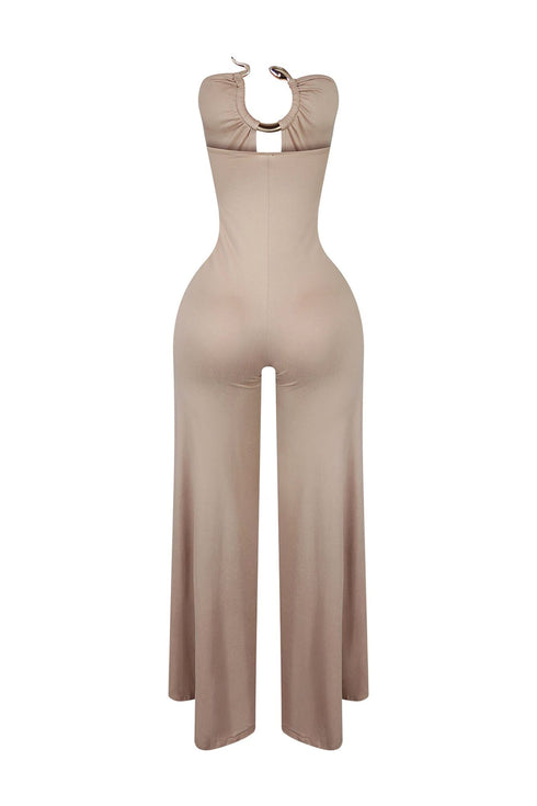 Charmer Strapless Snake Jumpsuit
