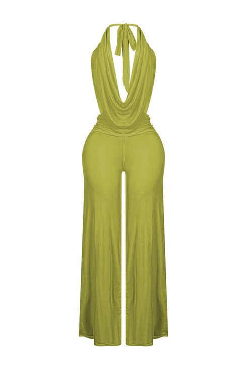 Evie Mesh Cowl Neck Jumpsuit