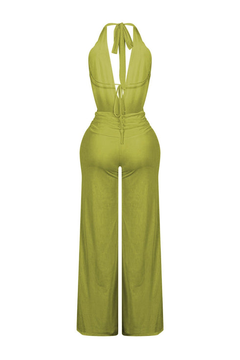 Evie Mesh Cowl Neck Jumpsuit