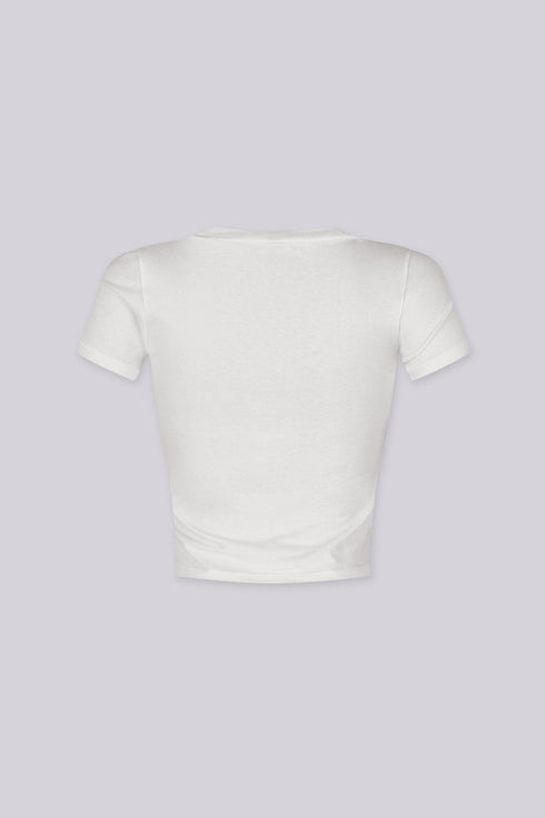 No Flirt Just Hot Crop Tee