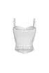 Cotton Snow Eyelet Bustier Top