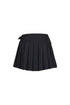 Black Current Pleated Mini Skirt