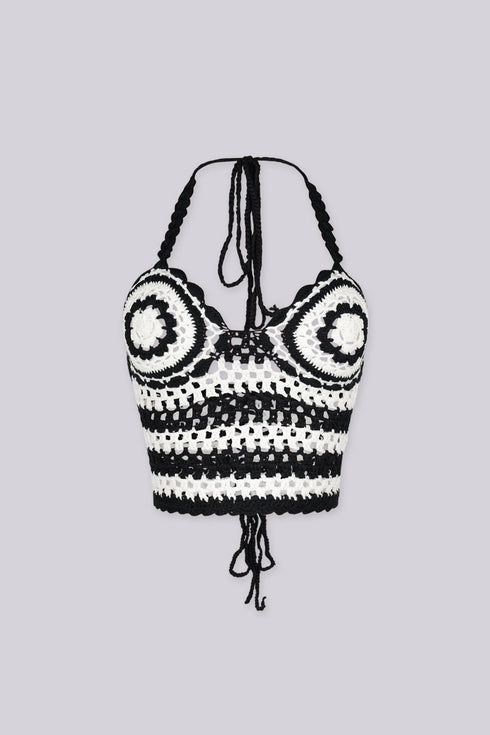 Boho Striped Crochet Top