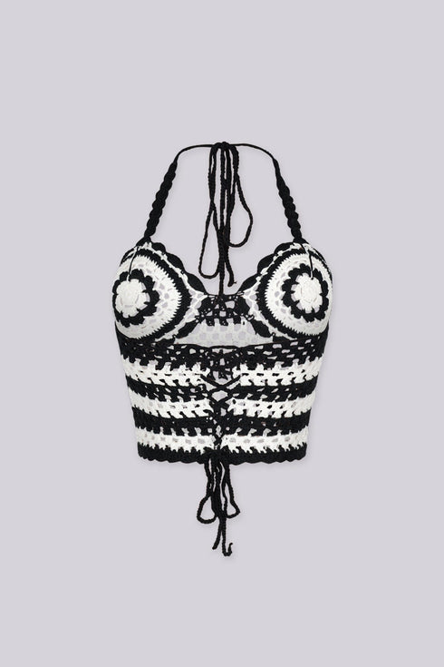 Boho Striped Crochet Top