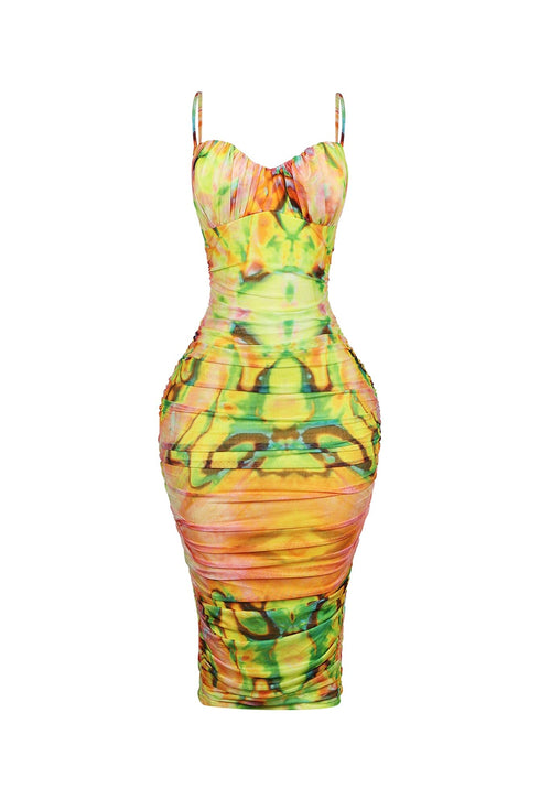 Sherbelly Mesh Print Midi Dress
