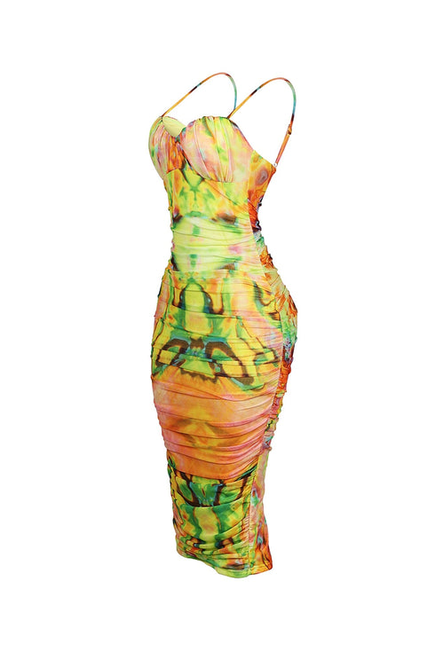 Sherbelly Mesh Print Midi Dress