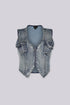 Y2K Western Edge Denim Vest Top
