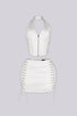 White Grommet Halter Top & Mini Skirt SET