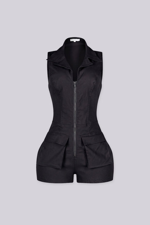 Orena Cargo Zip Up Romper