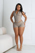 Classic Zip Up Cropped Tank Top & Shorts SET