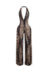 Baroque Blaze Printed Backless Jumpsuit