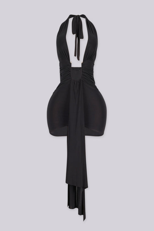 Statement Drape Mini Dress