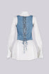 Tailored Poplin Dress & Vest Denim SET