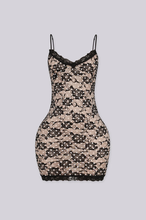 Romantic Scalloped Mini Dress