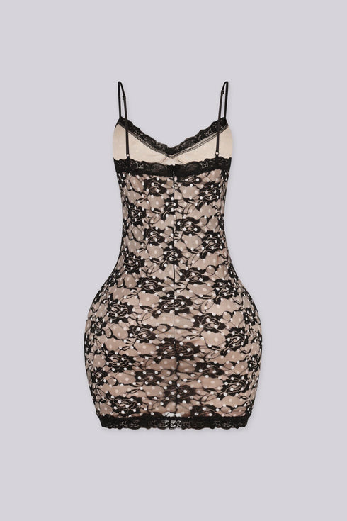 Romantic Scalloped Mini Dress